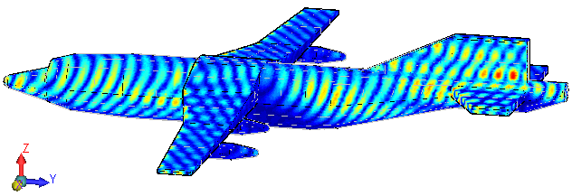 Image of Current density on airplane